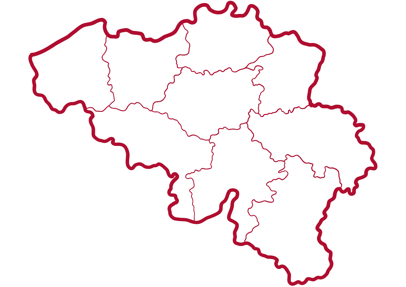 Carte de la Belgique